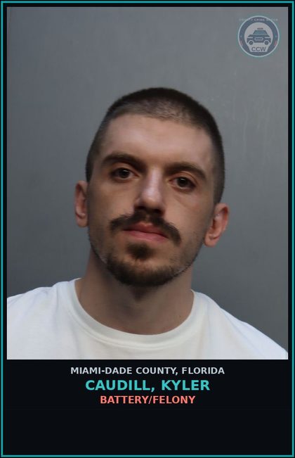 CCW arrest card for CAUDILL, KYLER in Miami-Dade County: BATTERY/FELONY