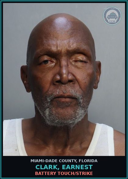 CCW arrest card for CLARK, EARNEST in Miami-Dade County: ROBB/SUDDEN SNATCH