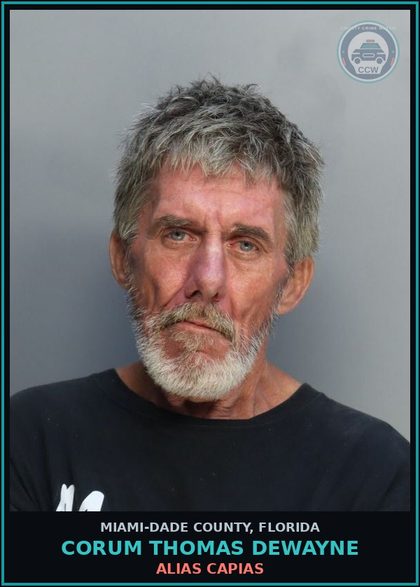 CCW arrest card for CORUM THOMAS  DEWAYNE in Miami-Dade County: ALIAS CAPIAS