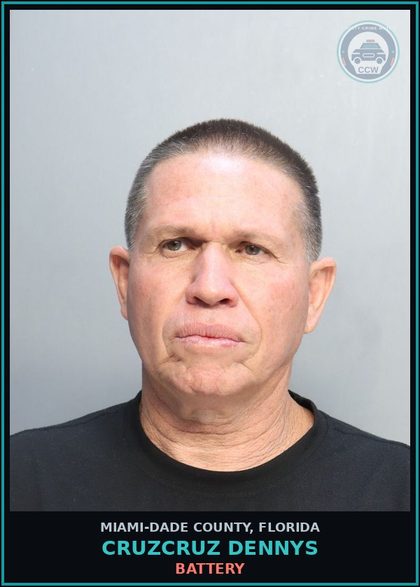 CCW arrest card for CRUZCRUZ DENNYS in Miami-Dade County: BATTERY