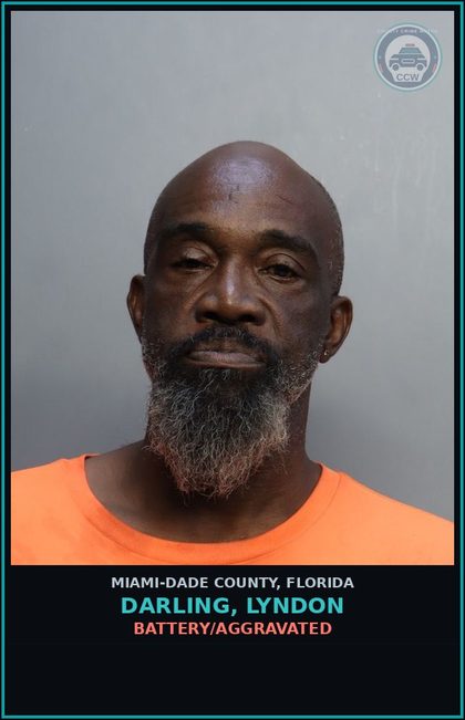 CCW arrest card for DARLING, LYNDON in Miami-Dade County: BATTERY/AGGRAVATED