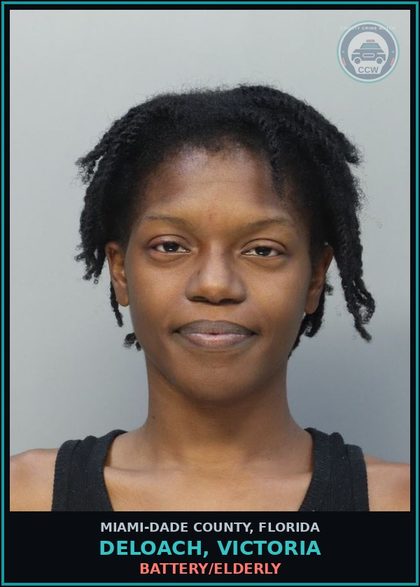 CCW arrest card for DELOACH, VICTORIA in Miami-Dade County: BATTERY/ELDERLY