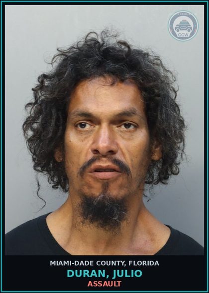 CCW arrest card for DURAN, JULIO in Miami-Dade County: ASSAULT