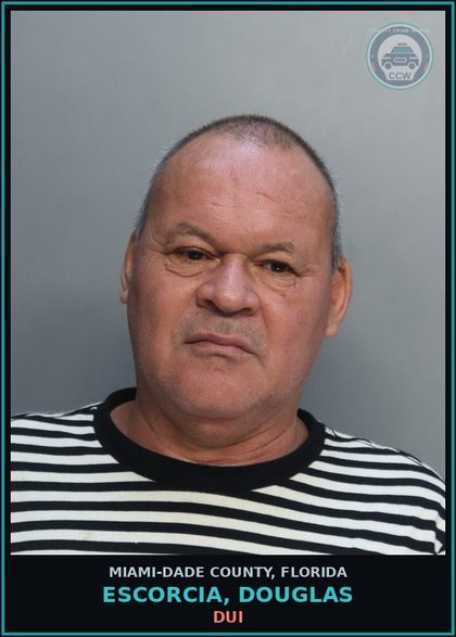 CCW arrest card for ESCORCIA, DOUGLAS in Miami-Dade County: DL/DRV WHL PERM/REVK