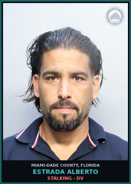 CCW arrest card for ESTRADA ALBERTO in Miami-Dade County: STALKING - DV