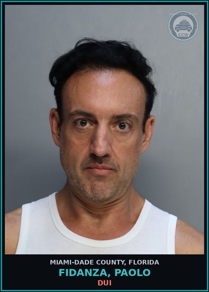 CCW arrest card for FIDANZA, PAOLO in Miami-Dade County: PHEN/ECST/TRF/10GR>