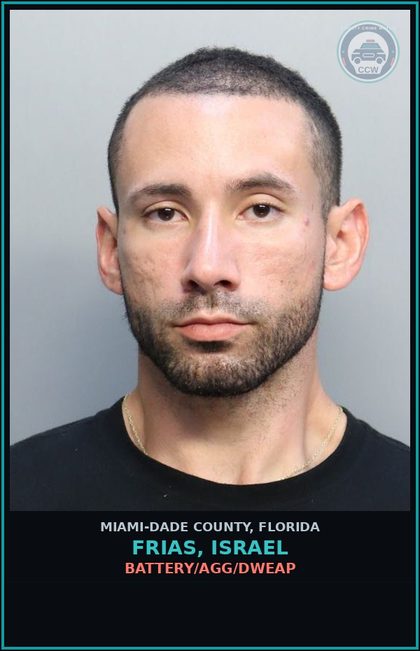 CCW arrest card for FRIAS, ISRAEL in Miami-Dade County: FALSE IMPRISONMENT
