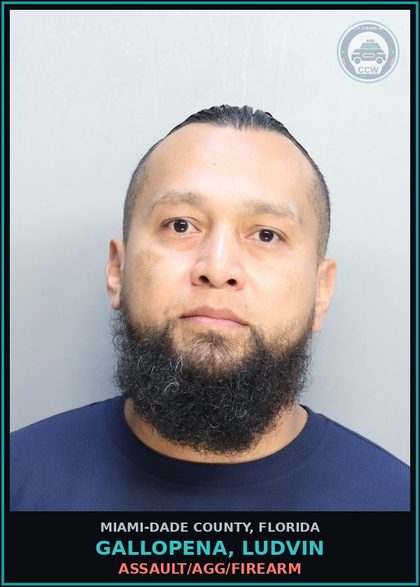 CCW arrest card for GALLOPENA, LUDVIN in Miami-Dade County: ASSAULT/AGG/FIREARM