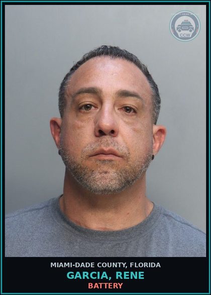 CCW arrest card for GARCIA, RENE in Miami-Dade County: ROBB/SUDDEN SNATCH