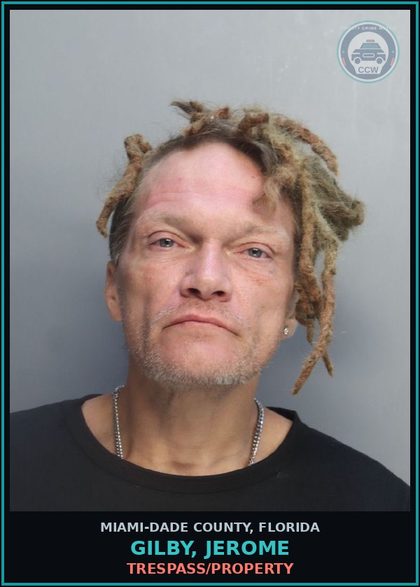 CCW arrest card for GILBY, JEROME in Miami-Dade County: FA/WEAP/POSN/FL FEL