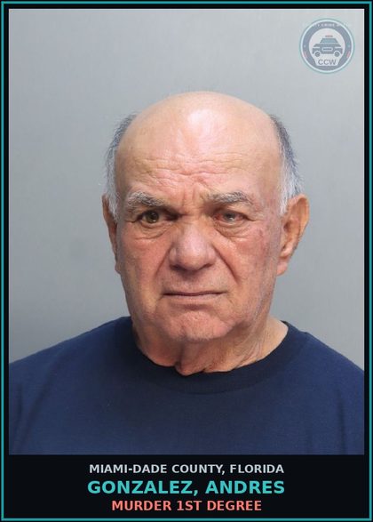 CCW arrest card for GONZALEZ, ANDRES in Miami-Dade County: MURDER 1ST DEGREE
