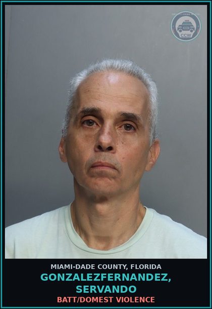 CCW arrest card for GONZALEZFERNANDEZ, SERVANDO in Miami-Dade County: BATT/DOMEST VIOLENCE