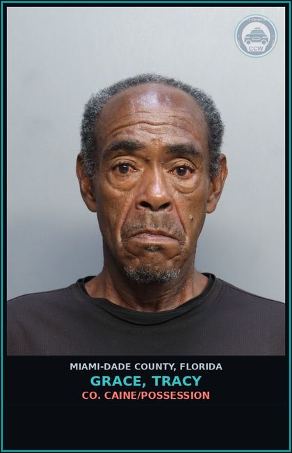 CCW arrest card for GRACE, TRACY in Miami-Dade County: COCAINE/POSSESSION