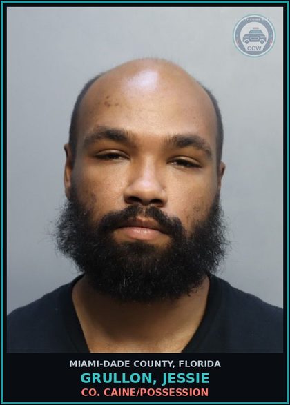 CCW arrest card for GRULLON, JESSIE in Miami-Dade County: COCAINE/POSSESSION