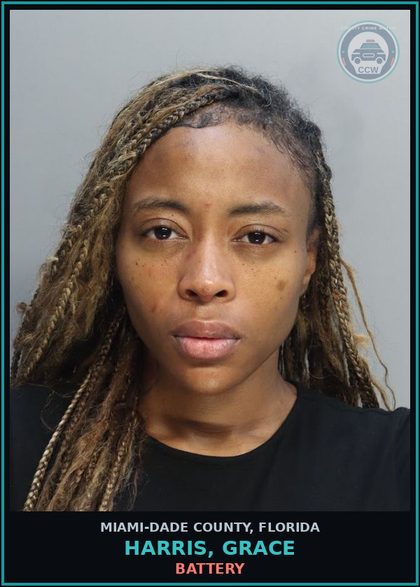 CCW arrest card for HARRIS, GRACE in Miami-Dade County: BATTERY