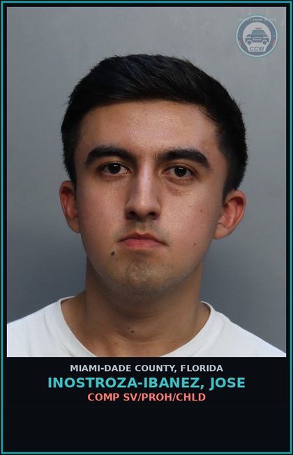 CCW arrest card for INOSTROZA-IBANEZ, JOSE in Miami-Dade County: COMP SV/PROH/CHLD