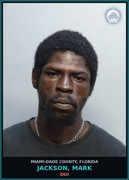 CCW arrest card for JACKSON, MARK in Miami-Dade County: Canna/POSN/20+