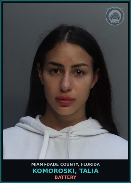CCW arrest card for KOMOROSKI, TALIA in Miami-Dade County: FALSE IMPRISONMENT