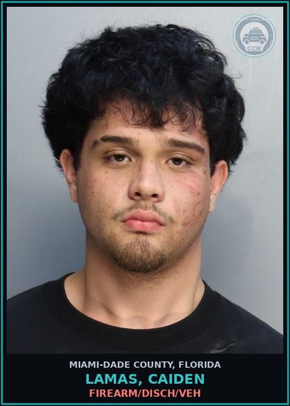 CCW arrest card for LAMAS, CAIDEN in Miami-Dade County: MUR/PREMED/ATTEMPT