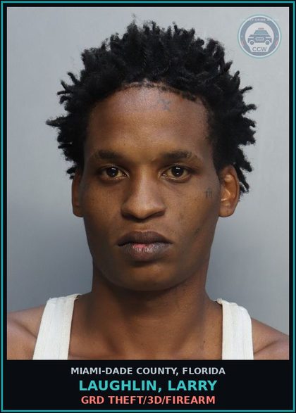 CCW arrest card for LAUGHLIN, LARRY in Miami-Dade County: Fent/TRAFF/ARMED