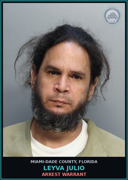 CCW arrest card for LEYVA JULIO in Miami-Dade County: ARREST WARRANT