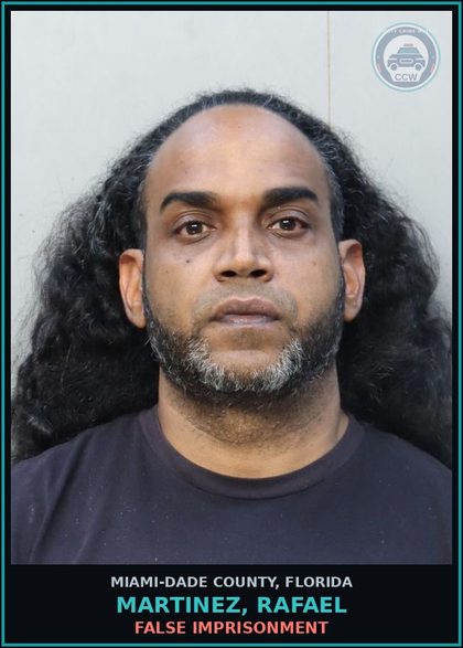 CCW arrest card for MARTINEZ, RAFAEL in Miami-Dade County: FALSE IMPRISONMENT