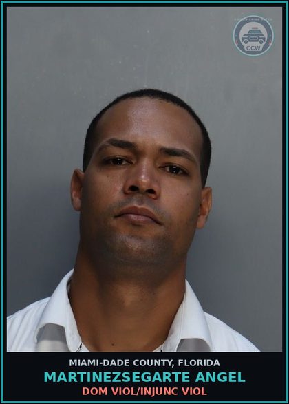 CCW arrest card for MARTINEZSEGARTE ANGEL in Miami-Dade County: DOM VIOL/INJUNC VIOL