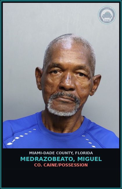 CCW arrest card for MEDRAZOBEATO, MIGUEL in Miami-Dade County: COCAINE/POSSESSION