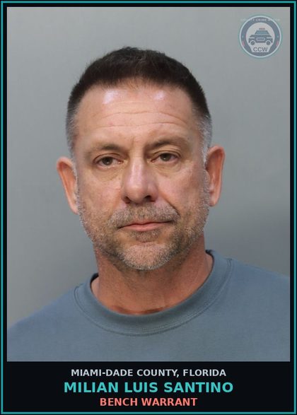 CCW arrest card for MILIAN LUIS  SANTINO in Miami-Dade County: BENCH WARRANT