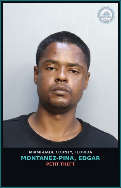 CCW arrest card for MONTANEZ-PINA, EDGAR in Miami-Dade County: DRUG PARAPHERNA/POSN