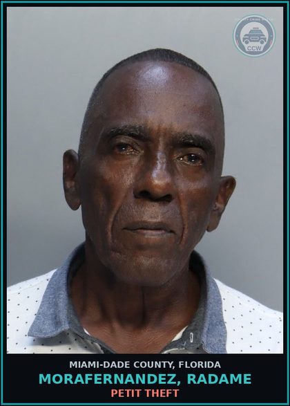 CCW arrest card for MORAFERNANDEZ, RADAME in Miami-Dade County: PETIT THEFT