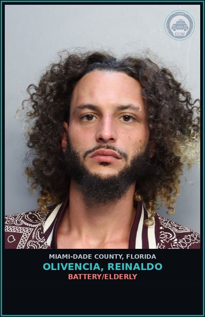 CCW arrest card for OLIVENCIA, REINALDO in Miami-Dade County: BATTERY/ELDERLY