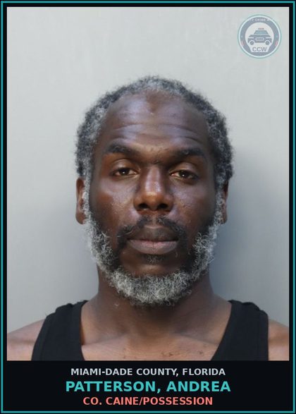 CCW arrest card for PATTERSON, ANDREA in Miami-Dade County: COKE/SELL/DEL/W/INT
