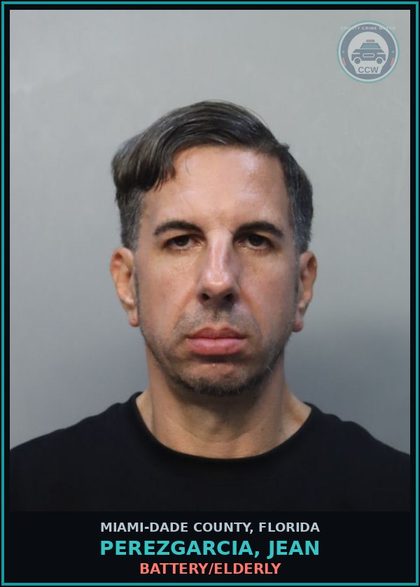 CCW arrest card for PEREZGARCIA, JEAN in Miami-Dade County: BATTERY/ELDERLY