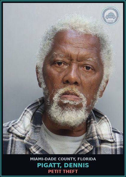 CCW arrest card for PIGATT, DENNIS in Miami-Dade County: BURG/UNOCC CONVY/ATT