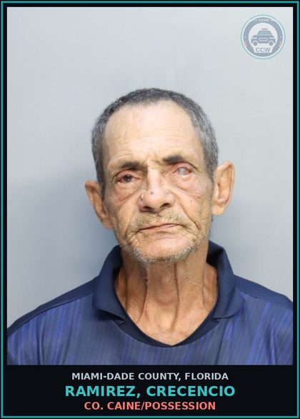 CCW arrest card for RAMIREZ, CRECENCIO in Miami-Dade County: COCAINE/POSSESSION