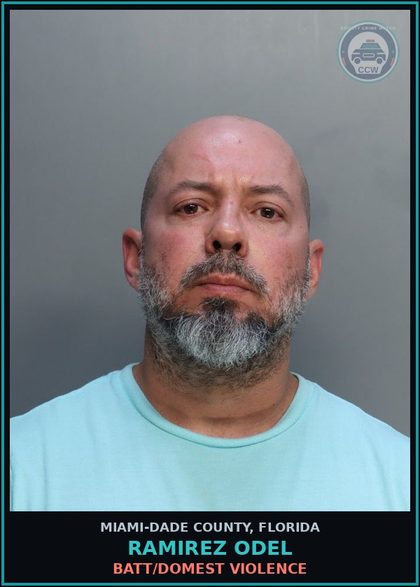 CCW arrest card for RAMIREZ ODEL in Miami-Dade County: BATT/DOMEST VIOLENCE
