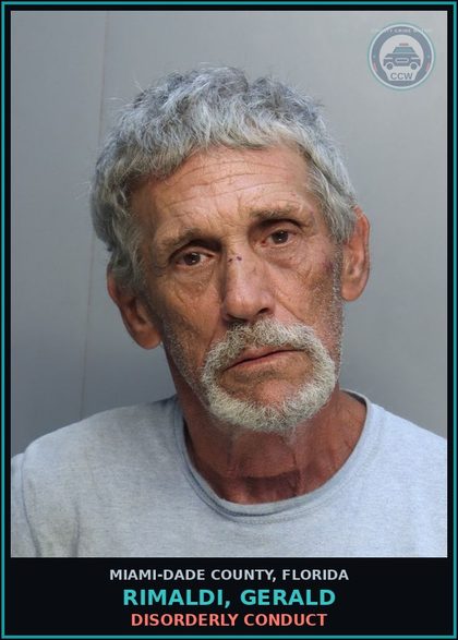 CCW arrest card for RIMALDI, GERALD in Miami-Dade County: REST O W/O VIOL