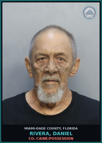 CCW arrest card for RIVERA, DANIEL in Miami-Dade County: COCAINE/POSSESSION