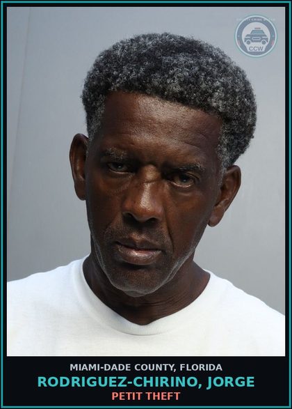 CCW arrest card for RODRIGUEZ-CHIRINO, JORGE in Miami-Dade County: PETIT THEFT