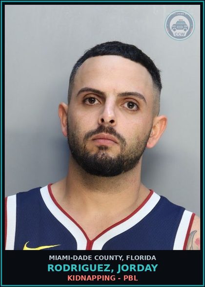 CCW arrest card for RODRIGUEZ, JORDAY in Miami-Dade County: KIDNAPPING - PBL