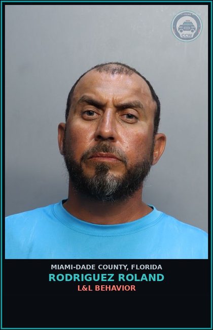 CCW arrest card for RODRIGUEZ ROLAND in Miami-Dade County: L&L BEHAVIOR