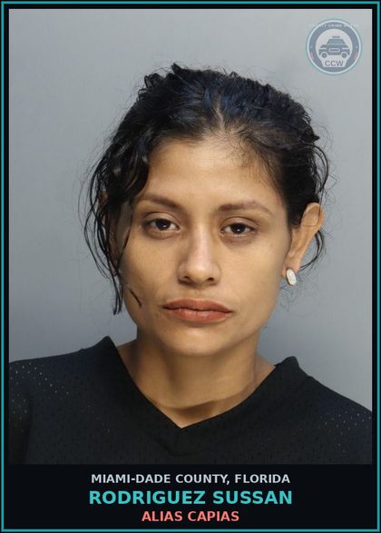 CCW arrest card for RODRIGUEZ SUSSAN in Miami-Dade County: ALIAS CAPIAS