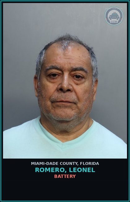 CCW arrest card for ROMERO, LEONEL in Miami-Dade County: CRIM MIS/200><1000