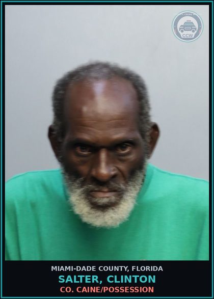 CCW arrest card for SALTER, CLINTON in Miami-Dade County: COCAINE/POSSESSION