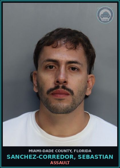 CCW arrest card for SANCHEZ-CORREDOR, SEBASTIAN in Miami-Dade County: ASSAULT