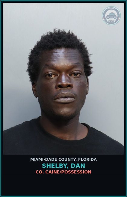 CCW arrest card for SHELBY, DAN in Miami-Dade County: COCAINE/POSSESSION