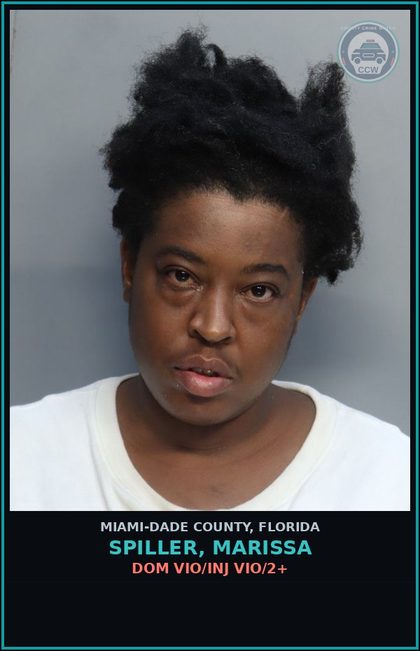 CCW arrest card for SPILLER, MARISSA in Miami-Dade County: DOM VIO/INJ VIO/2+