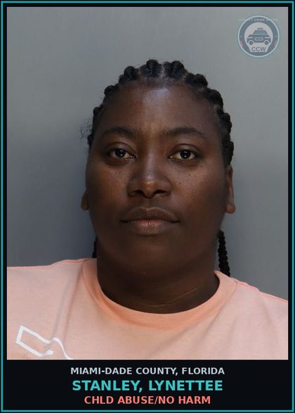CCW arrest card for STANLEY, LYNETTEE in Miami-Dade County: chld ABUSE/NO HARM