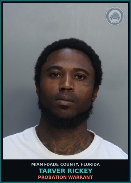 CCW arrest card for TARVER RICKEY in Miami-Dade County: PROBATION WARRANT